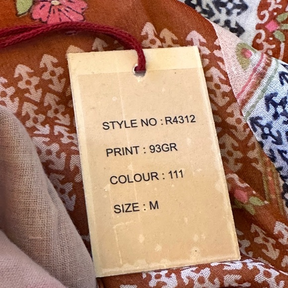 Raga NWT SZ Med Orange Pink V-Neck Sundress - Picture 7 of 13